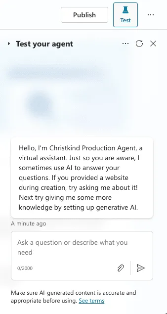 Test the Agent