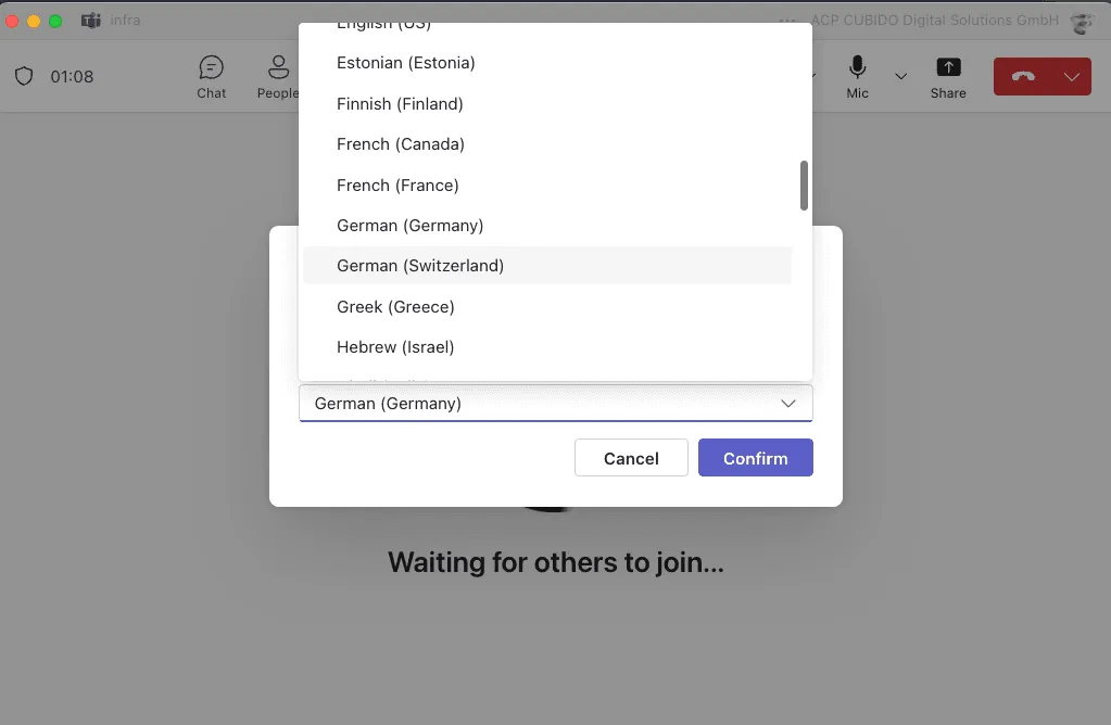 Language Selection